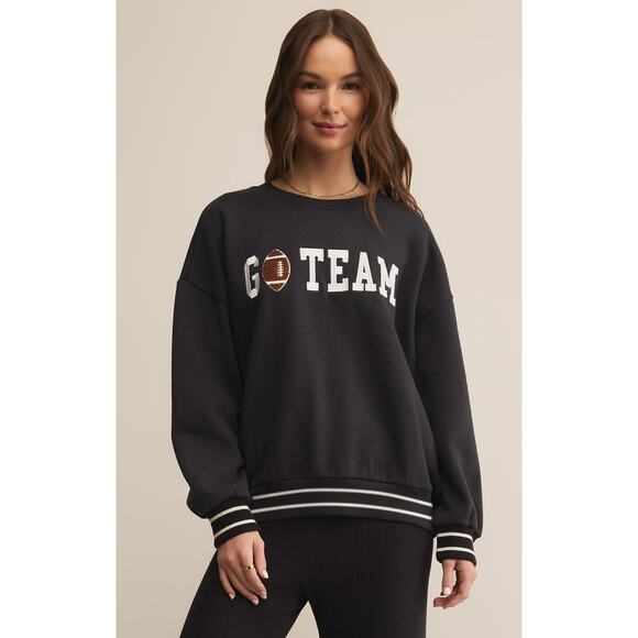 Z Supply Tops - Z Supply Oversized Go Team Sweatshirt NWT SIZE XS S M